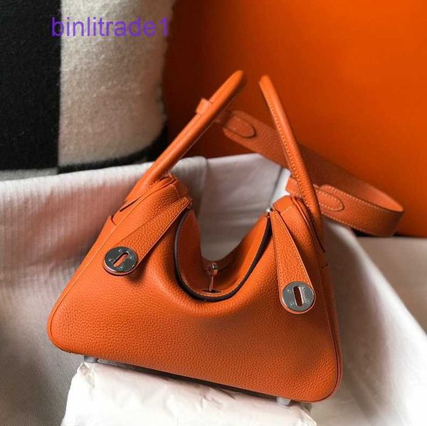 

designer original cow handmade litchi leather grain togo lindys bag women's trend large capacity cross-body shoulder pillow of sale imx