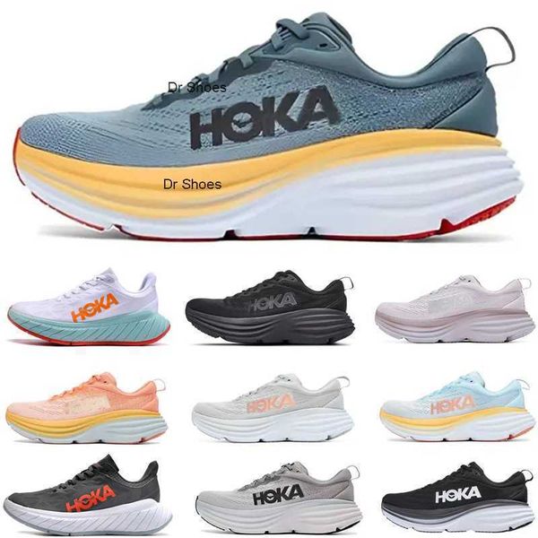 

2023 hoka casual shoes one bondi 8 running sports sneakers shoe local boots clifton 8 carbon x2 training triple black white goblin blue