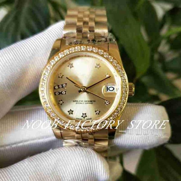 

factory s women automatic movement 31mm ladies ss 18k gold diamond bezel dial with original box diving dress gift watch323f, Slivery;brown