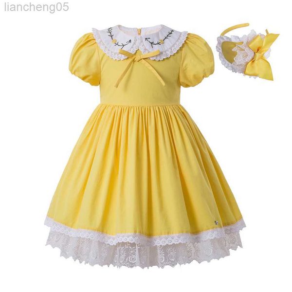 

girl's dresses 2022 luxury summer elegant princess wedding evening party dresses for young baby girls children comes kids clothing w031, Red;yellow