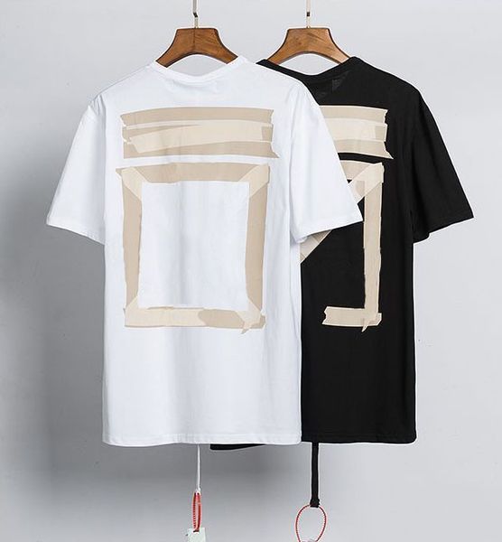 

brandoffs mens fashion classic t shirt offes t-shirts summer designer man women loose tees quality t-shirt letter arrow oil painting tshirt, White;black