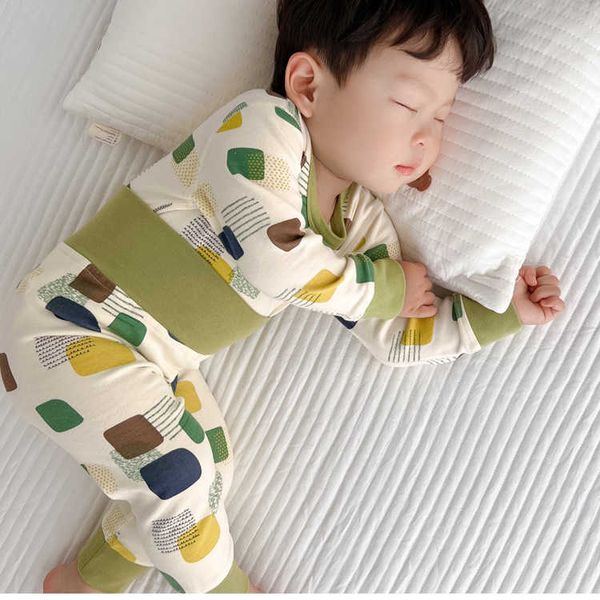

clothing sets toddler boys cute long-sleeve shirt outfits baby girls printed sleepwear children soft leisure wear winter 2 pieces inside l23, White