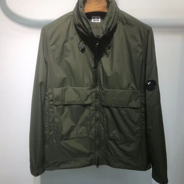 

duyou mens jackets windbreaker zip hooded sunscreen outerwear hip hop designer coats armband fashion spring and autumn waterproof parkas siz, Black;brown