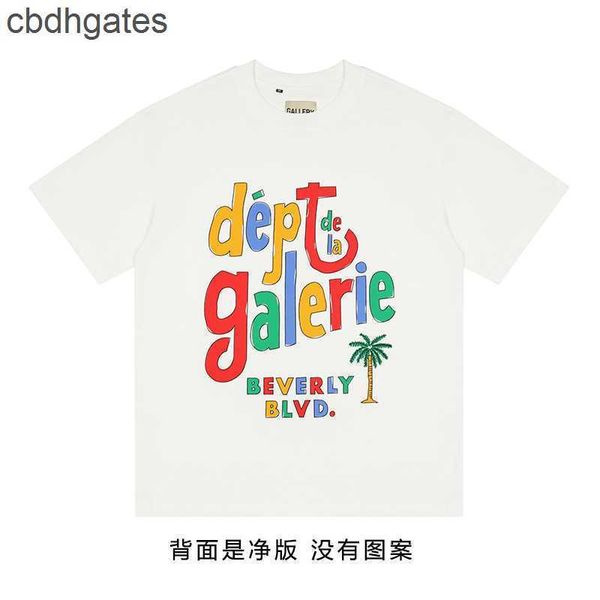 

mens galleryes t shirt shirts fog 2023 high street fashion brand color dept printing loose couple short sleeve t-shirt men's half g17v, White;black