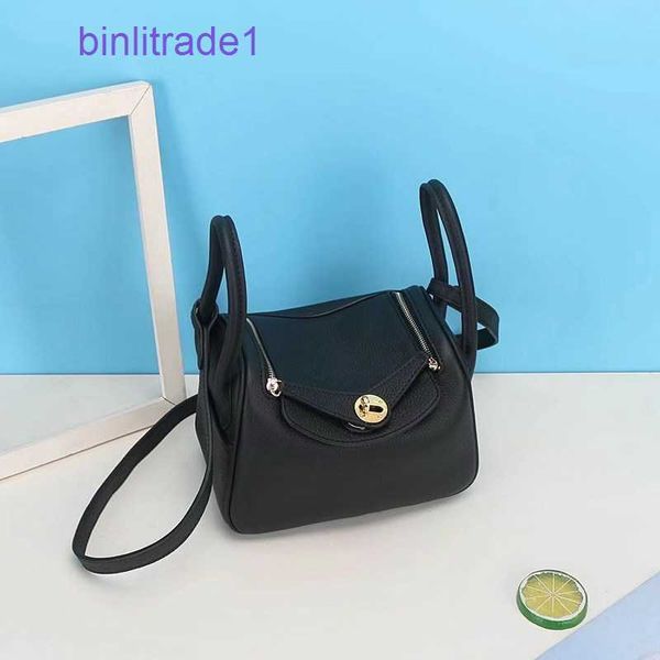 

designer original 2023 new h family's spring layer cow leather 18cm mini lindys bag medicine case hand messenger of sale oxgz