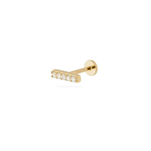 

charm canner 1pc star moon 925 sterling silver 18g threadless push in labret piercing cartilage helix tragus stud fine jewelry wedding aa230, Golden