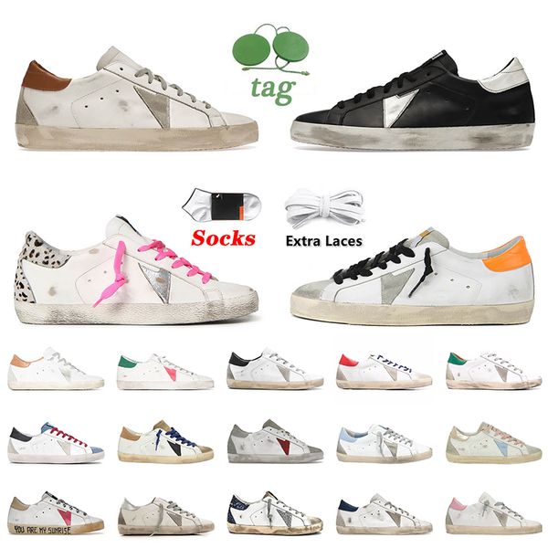 

low leather famous designer casual shoes women men italy brand superstar do old dirty white platform loafers sneakers ball star flat sports, Black