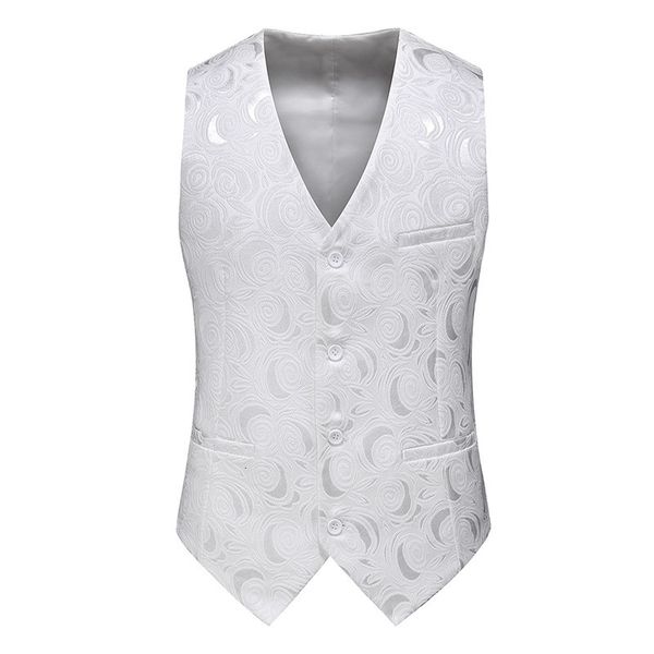 

mens vests mens suit vest wedding dress slim beer bottle vest korean fashion mens single breasted white clothes 230313, Black;white