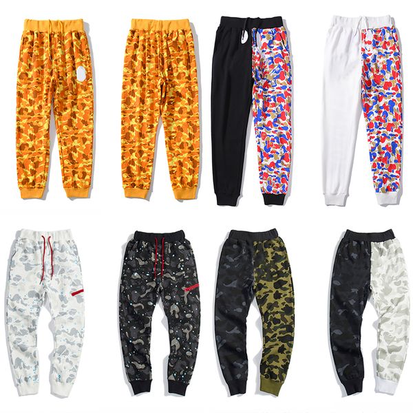 

shark designer bathing ape mens pants japan 2023men's embroidered logo cargo pants miss sweatpants miss fashion joggers m//xl/xxl, Black