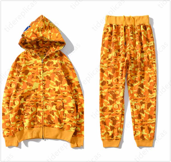 

shark men sets jogging suits men tracksuits designer tracksuit hip hop loose pullover hoodies for women camouflage zipper hoodie oversized 3, Gray