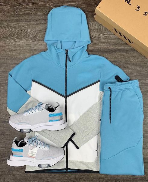 

men's tracksuits men's long-sleeved hoodie and loose pants casual splicing sportswear fitness jogging suit male autumn 230314, Gray