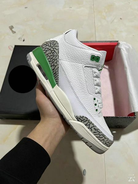 

retro sports shoes 2023 new 3 lucky green men basketball shoes 3s iii white green male basketball sneakers