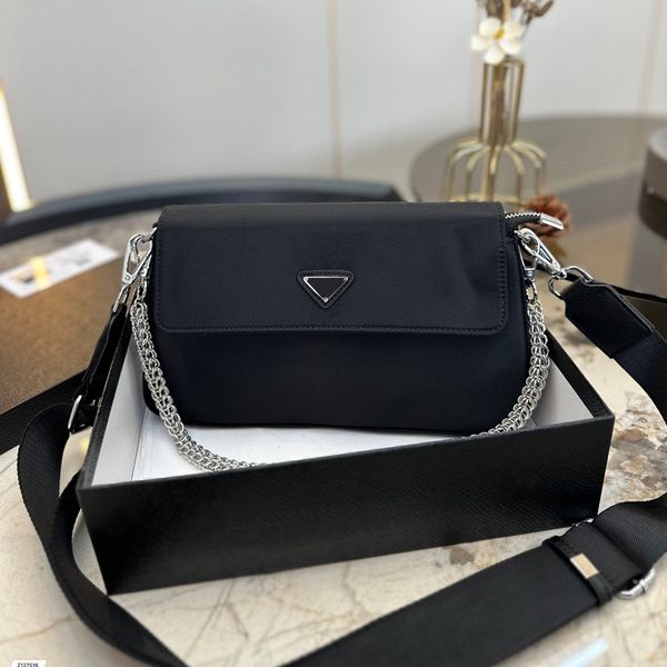 

women designer shoulder bag handbag for lady nylon crossbody bag for women fashion bags chains handbags leather chain purse messenger bag