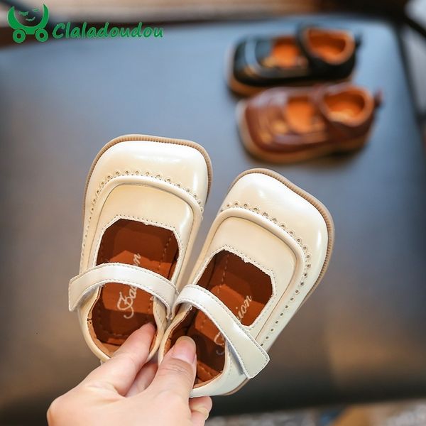 

first walkers 12-15cm baby ruffler pu leather shoes solid square toe toddler girls spring dress shoes for party 0-3years children girls flat