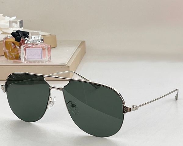 

silver grey pilot sunglasses for men metal half frame sun glasses designers sunglasses shades occhiali da sole glasses uv400 eyewear with bo, White;black