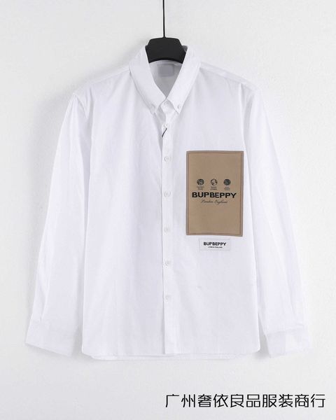 

correct version b burbry luxury designer of luxury classic plaid versatile shirt for both men and women, Gray