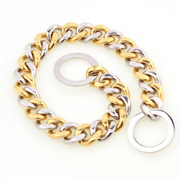 

other findings & components pet chain ring titanium steel stainless steel small dog pet dog big dog chain, Blue;slivery