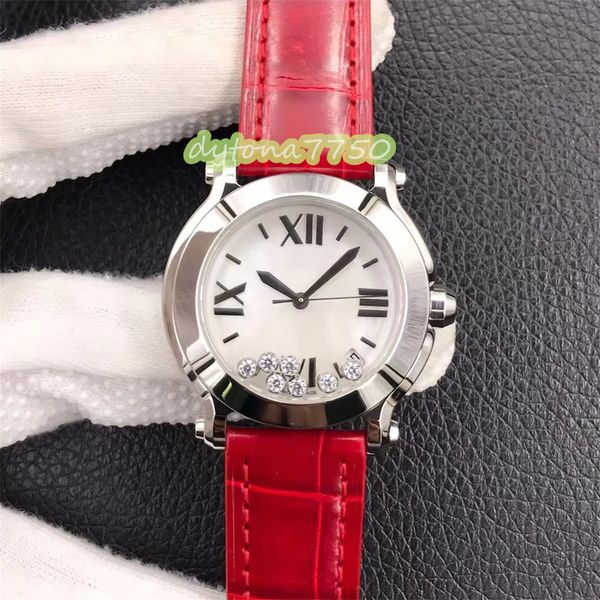 

yf 278492-9001 ladies watch diameter 36 mm with eta-955.112 movement sapphire glass mirror crocodile leather strap waterproof function desig, Slivery;golden