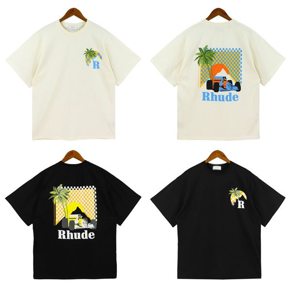 

mens t shirts womens designer t shirts rhude printed fashion man t-shirt uality us size m-xl, White;black