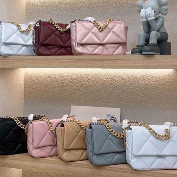 

crossbody bag luxury handbag women purse designer bags black gold shoulder bag 26cm channel 19 sheepskin wallet diamond womens handbag cross