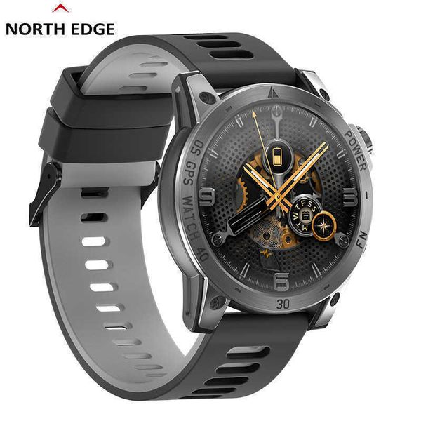

outdoor altitude barometric compass gps smart watch men 0607, Slivery;brown