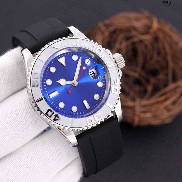 

designer rolax watches mens luxury mechanical automatic mens 40mm black dial sapphire glass classic folding strap luminous swim montre de lu, Slivery;golden