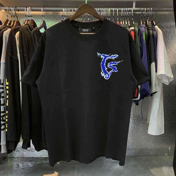 

tide trapstar designer sweatshirt t shirt men women speedboat splash short sleeve tshirt american streetwear cotton tee top, White;black