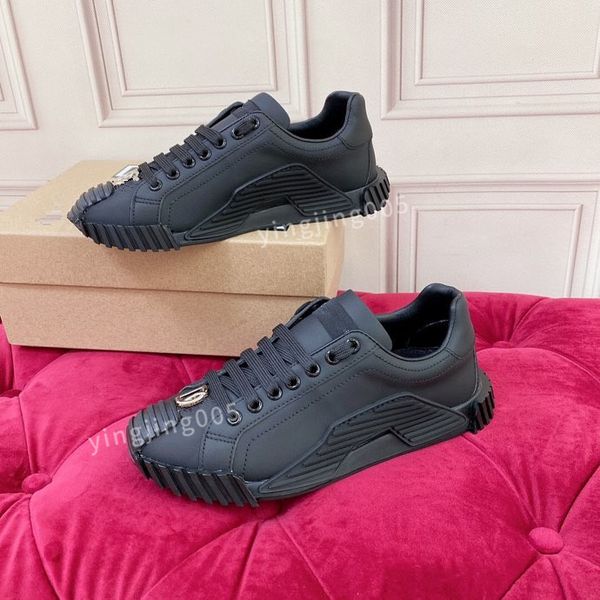 

womens sneaker shoes brushed leather trainers man technical rubber re-nylon white black runner sports lug sole casual walking2023