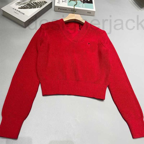 

women's knits & tees designer early autumn v-neck letter knitting long-sleeved cute sweet age reducing sweater new product versatile 73, White