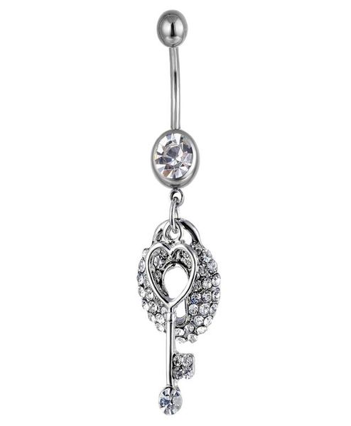 

d0024 the key and lock styles belly button navel belly rings2315900, Silver
