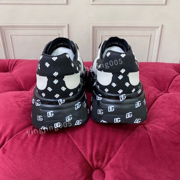 

new designer women sneakers platform bottom shoes luxury chunky sneakers female mixed color casual shoes rainbow trainers woman2023, Black