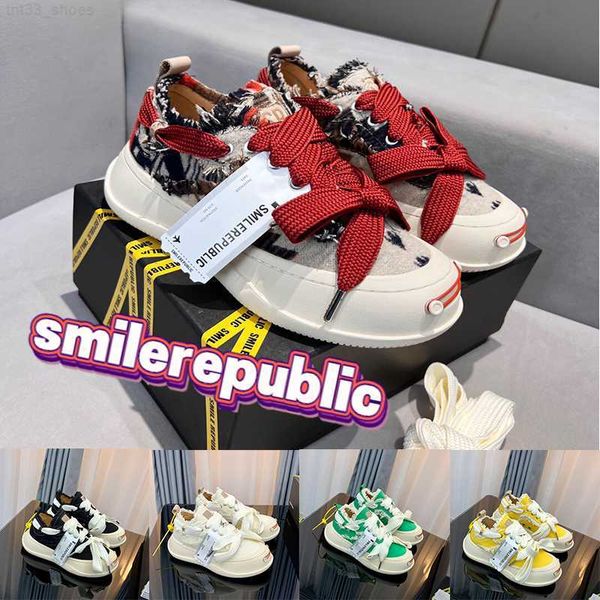 

designer men women casual shoes luxury smilerepublic shoe sr street chunky sole open back womens platform canvas multi-color white mule mens