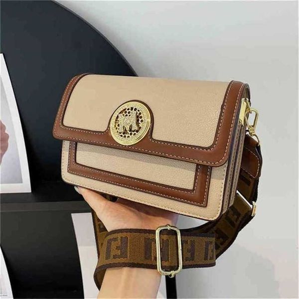 

handbag 2023 fashion women's bag leather quality handbag texture square cross contrast and bag