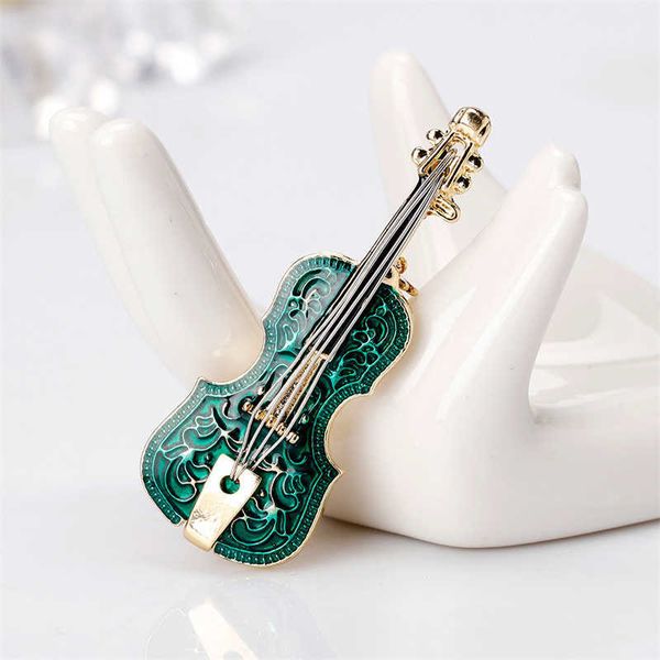 

pins brooches high-end exquisite cute fashion personality wild violin brooch alloy drip oil cloingl230315, Gray