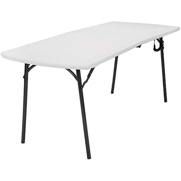 

cosco products diamond series 300 lb weight capacity folding table 6 x 30 white flip chair