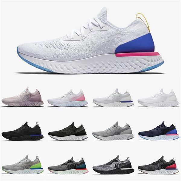 

preferential epic react fly knit v2 v1 flynit men running shoes all white black light grey royal green burgundy mens womens sports258c