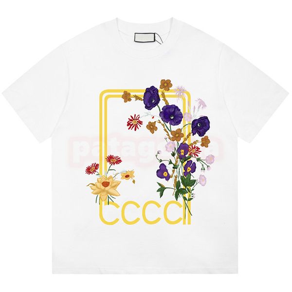 

designer men womens t shirt mens floral printingtees couples black white summer size xs, White;black