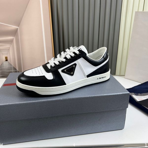 

p18/5model men shoes casual new in summer loafers leather outdoor running fashion male sneakers platform tennis luxury designer flat, Black