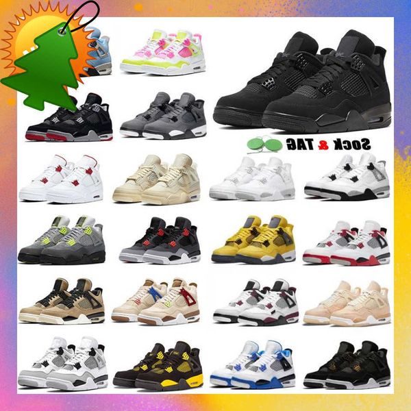 

outdoors quality jumpman 4s basketball shoes for men high og sail university blue military black cat red thunder bred taupe haze