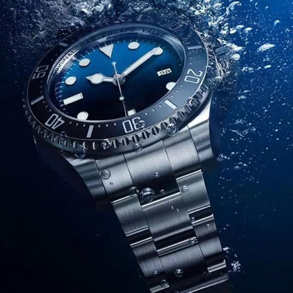 

watches wristwatches men watch deep ceramic bezel sapphire cystal stainless steel glide lock solid clasp automatic mechanical men watches ma, Slivery;brown