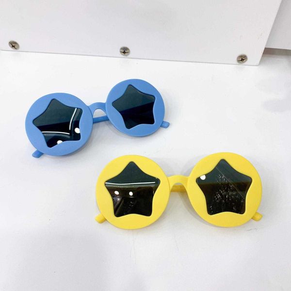 

spring kids sunglasses personality round frame xingx glasses travel ps, Blue