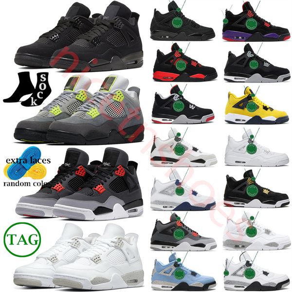 

jumpman 4 men basketball shoes jordens 4s womens mens trainers midnight navy black canvas red thunder seafoam cactus jack pn dust sports sne