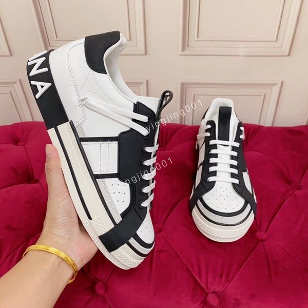 

2023 vintage boots casual shoes men women calfskin designer sneakers fashion increasing platform shoe leather trainers size35-45 fd221004, Black