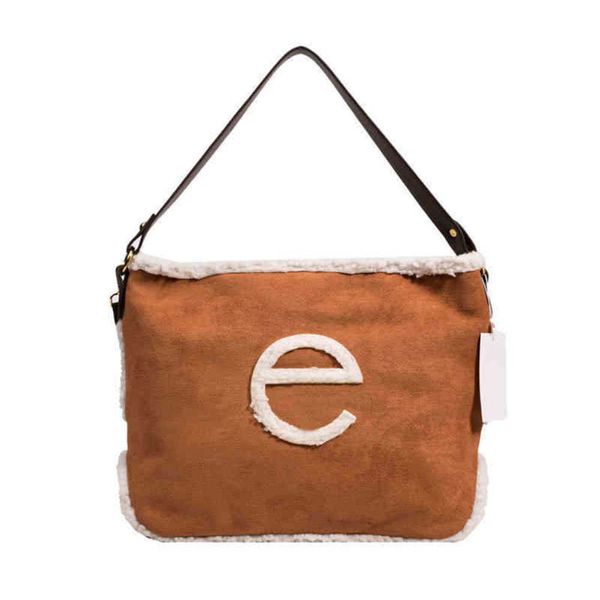 

e cross body vintage handbags autumn plush small armpit bag women color contrast plush shoulder bag fashionable ins shoulder messenger tote