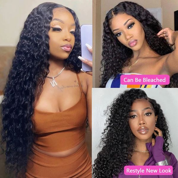 

synthetic wigs kinky curly 30inch 13x4 lace frontal hd front for black women100 human hair transparent natural hairline 230314