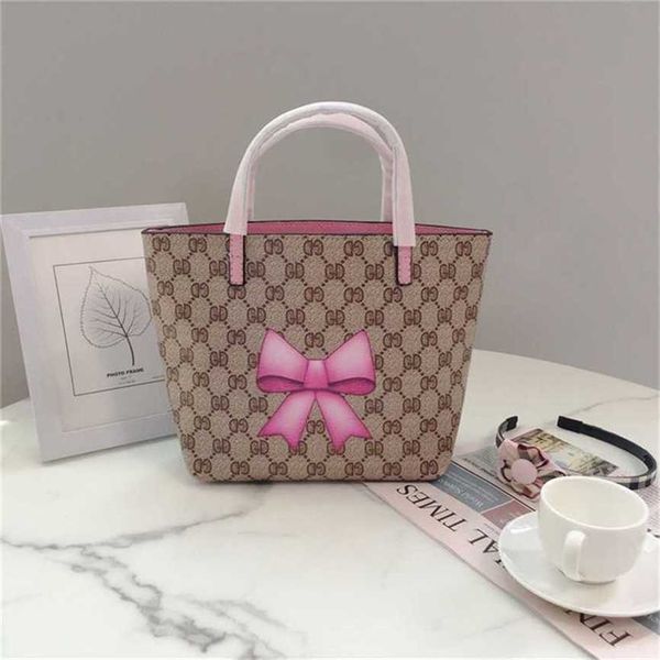 

handbag 2023 fashion women's bag leather quality handbag women's can be mixed batches niche and american custom printed pink bow b