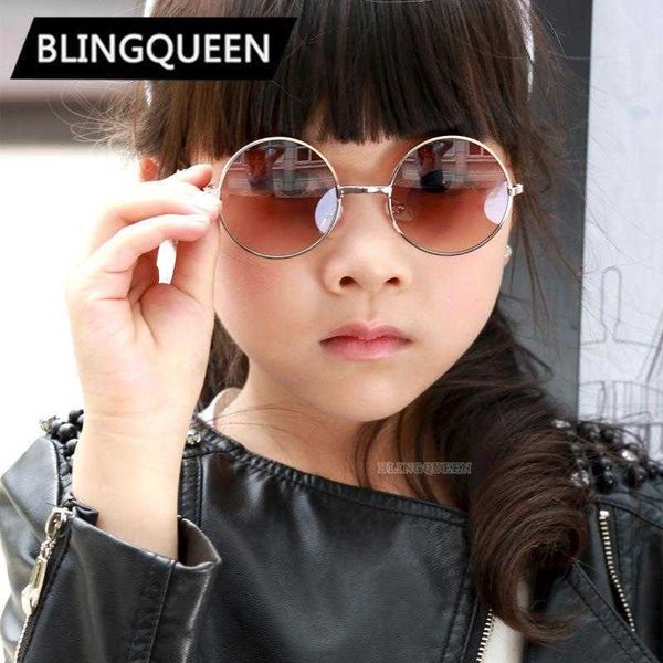 

retro fashion kids sunglasses round yiwu glasses lenses specializes in, Blue
