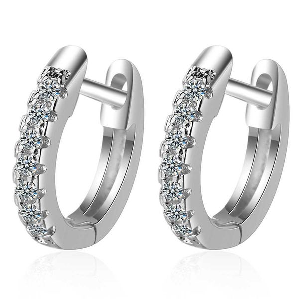 

charm ins style 925 silver needle earrings dazzling single row zircon d earrings for women oorbellen pendientes brincos l230309, Golden