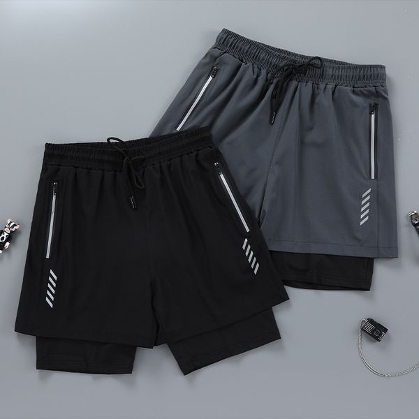 

men basketball marathon running short fitness sport sweatpants mens casual three-point shorts swim beach trunks summer speedos fake two piec, White;black