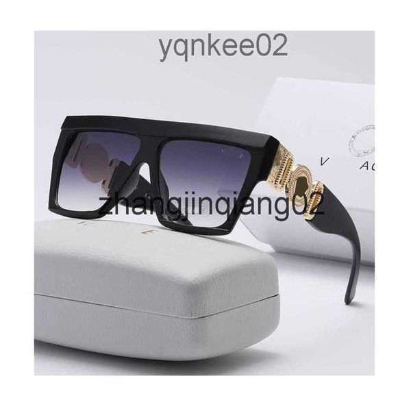 

designer versage sunglass cycle luxurious fashion sport fashion sunglasses new classic large frame square men and women street p travel anti, White;black